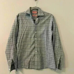 Thomas Pink 14.5 Men's Plaid Button Down Slim Fit